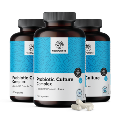 3x Probiotic Culture - Komplex mikrobiologischer Kulturen, zusammen 360 Kapseln