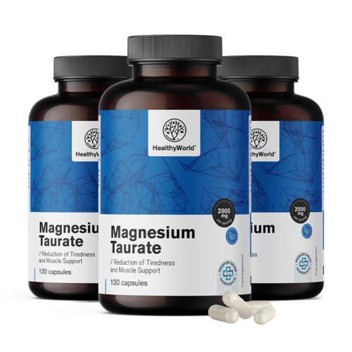 3x Magnesiumtaurat 2000 mg, zusammen 360 Kapseln