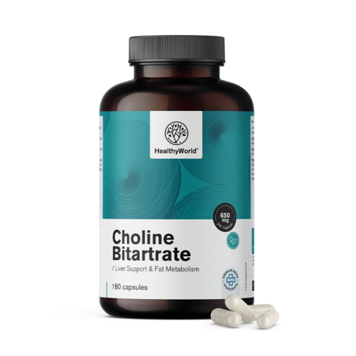 Cholinbitartrat 650 mg, 180 Kapseln