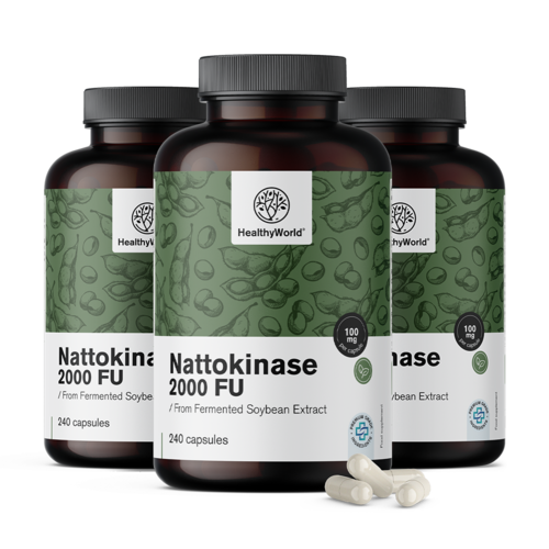 3x Nattokinase 2000 FU, zusammen 720 Kapseln