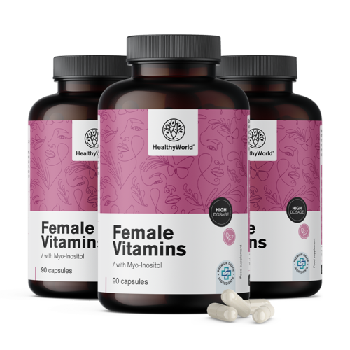 3x Vitamine für Frauen mit Myo-Inositol, zusammen 270 Kapseln