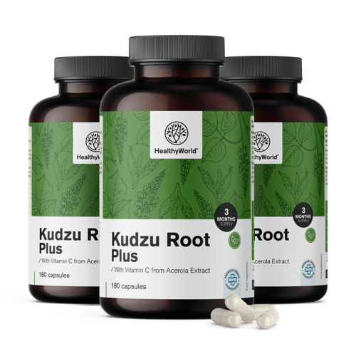 3x Kudzu Plus Komplex, zusammen 540 Kapseln
