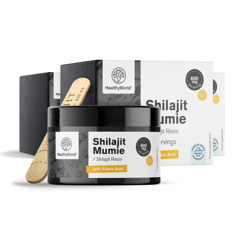 3x Shilajit Mumie 600 mg – Harz, zusammen 90 g