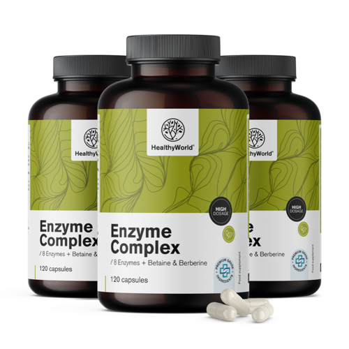 3x Enzymkomplex, zusammen 360 Kapseln