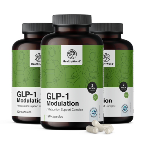 3x GLP-1 Modulation - Komplex zur Unterstützung des Stoffwechsels, zusammen 360 Kapseln