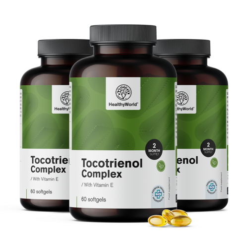 3x Tocotrienol-Komplex mit Vitamin E, zusammen 180 Weichkapseln
