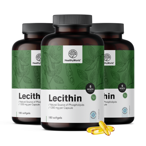 3x Lecithin 1200 mg,  zusammen 540 Weichkapseln