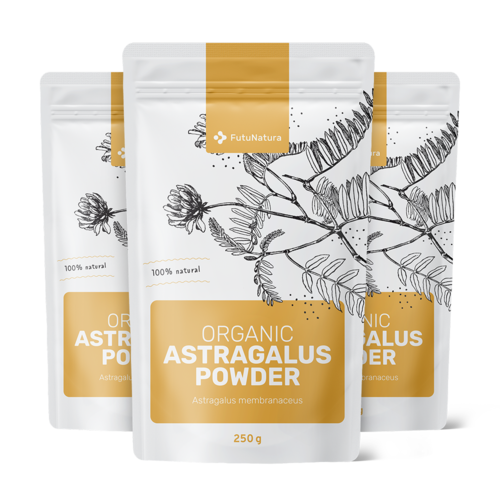 3x BIO Astragalus in Pulverform, zusammen 750 g