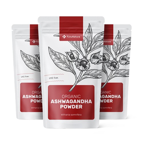 3x BIO Ashwagandha Pulver, zusammen 750 g