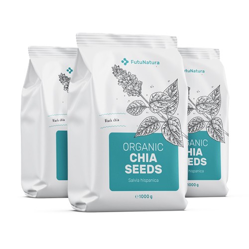 3x BIO Chiasamen, zusammen 3000 g