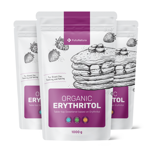 3x BIO Erythrit, natürliches Süßungsmittel, zusammen 3000 g