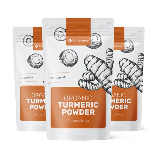 3x BIO Kurkuma Pulver, zusammen 750 g