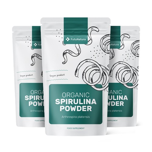 3x BIO Spirulina Pulver, zusammen 750 g