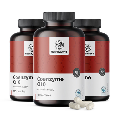 3x Coenzym Q10 200 mg, zusammen 360 Kapseln