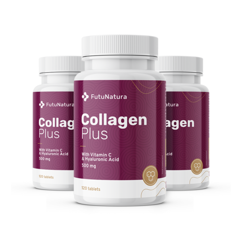 3x Kollagen + Vitamin C + Hyaluronsäure, zusammen 360 Tabletten
