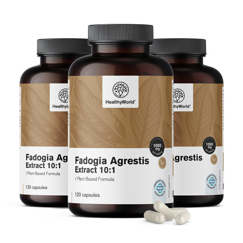 3x Fadogia Agrestis 1000 mg, zusammen 360 Kapseln