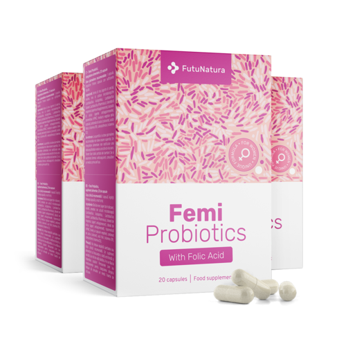 3x Femi Probiotics – für Frauen, zusammen 60 Kapseln