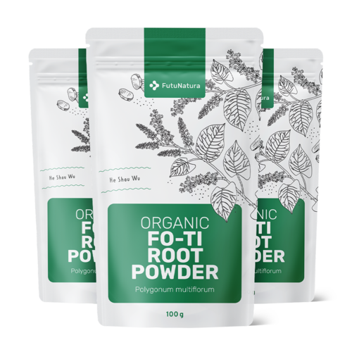 3x BIO Fo-Ti (He Shou Wu) – Pulver, zusammen 300 g
