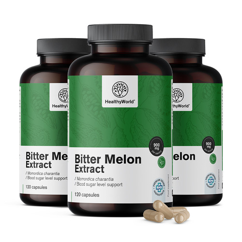 3x Bittermelone 900 mg, zusammen 360 Kapseln