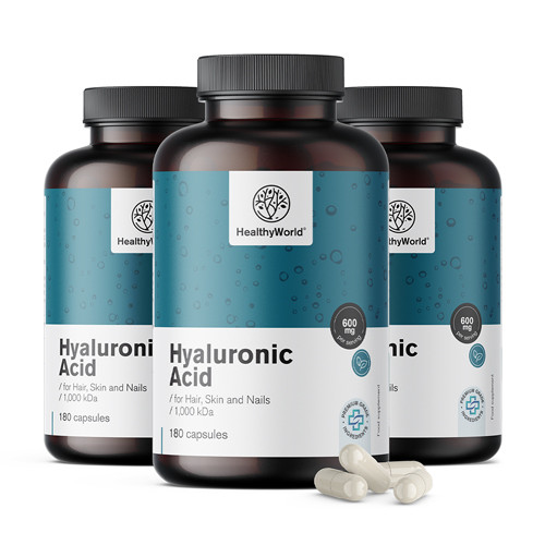 3x Hyaluronsäure 600 mg, zusammen 540 Kapseln