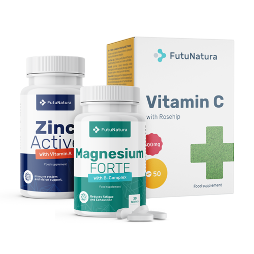 Immunsystem: Vitamin C + Zink + Magnesium, Set