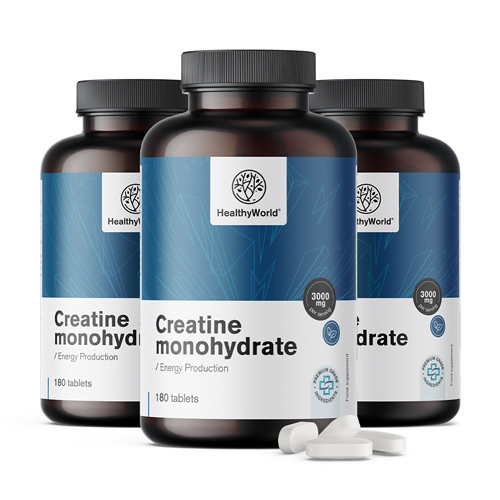 3x Kreatin Monohydrat 3000 mg, zusammen 540 Tabletten