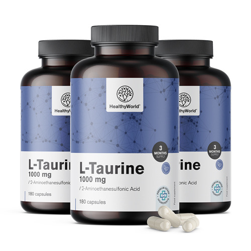 3x L-Taurin 1000 mg, zusammen 540 Kapseln