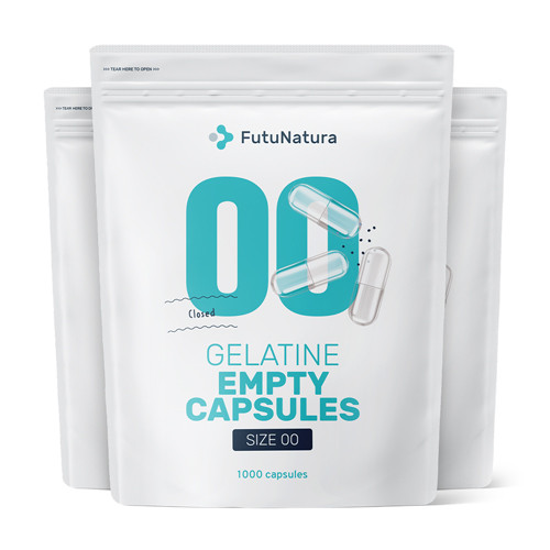3x Leere Kapseln 00 – Gelatine, zusammen 3000 Kapseln