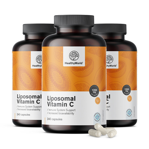 3x Liposomales Vitamin C 1200 mg, zusammen 720 Kapseln
