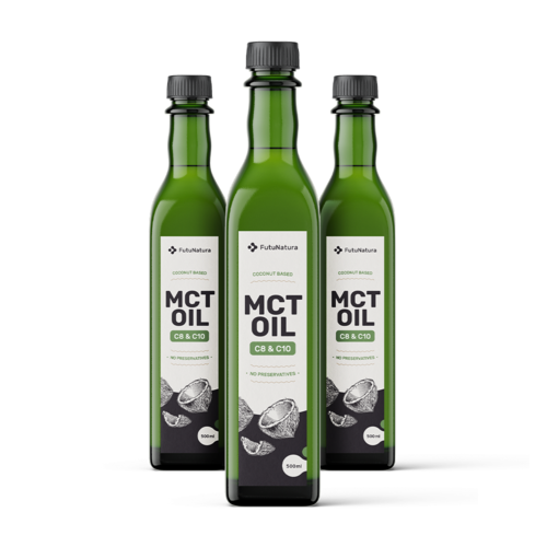 3x  Kokos-MCT C8:C10 Premium-Öl, zusammen 1500 ml