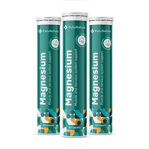 3x Magnesium – Brausetabletten, zusammen 60 Brausetabletten
