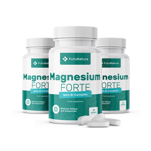 3x Magnesium Forte + B Komplex, zusammen 90 Tabletten