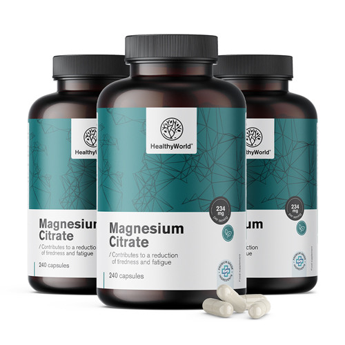 3x Magnesiumcitrat 234 mg, zusammen 720 Kapseln