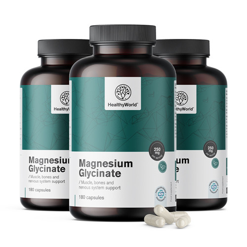 3x Magnesiumglycinat 250 mg, zusammen 540 Kapseln