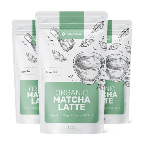 3x BIO Matcha Latte - Getränk, zusammen 600 g