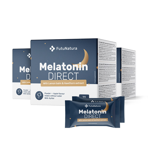 3x Melatonin 1 mg DIRECT, zusammen 90 Beutel