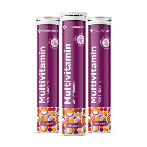 3x Multivitamine – Brausetabletten, zusammen 60 Brausetabletten