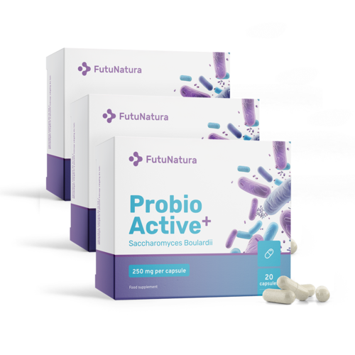 3x Probio Active PLUS - Saccharomyces boulardii 250 mg, zusammen 60 Kapseln