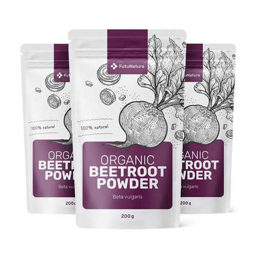 3x BIO Rote Bete Pulver, zusammen 600 g