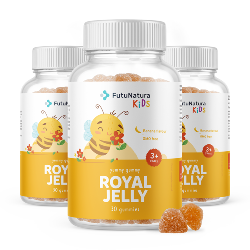 3x ROYAL JELLY – Gummies für Kinder mit Gelée Royale, zusammen 90 Gummibonbons
