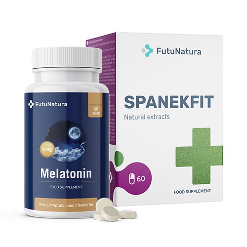 Ruhiger Schlaf Melatonin + Spanekfit, Set