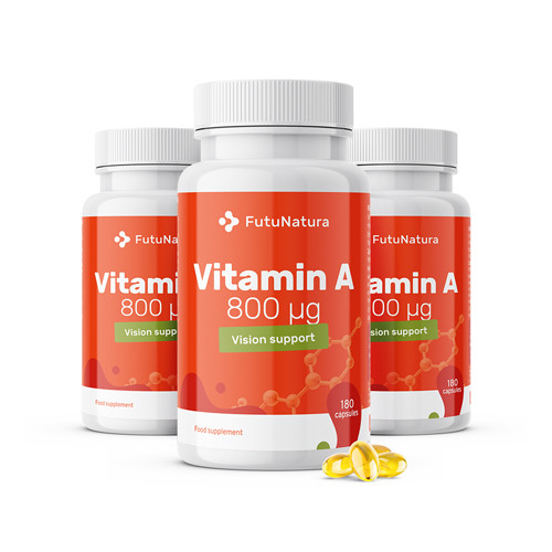 3x Vitamin A 800 µg, zusammen 540 Weichkapseln