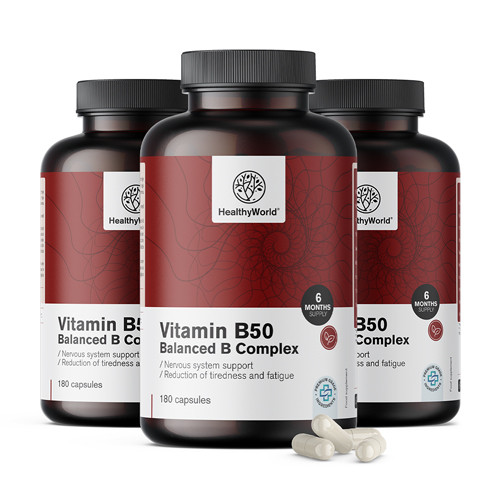 3x Vitamin B50 Komplex, zusammen 540 Kapseln