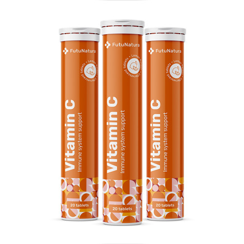 3x Vitamin C – Brausetabletten, zusammen 60 Brausetabletten