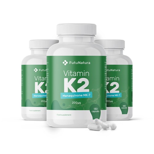 3x Vitamin K2 MK-7 200 µg, zusammen 540 Kapseln