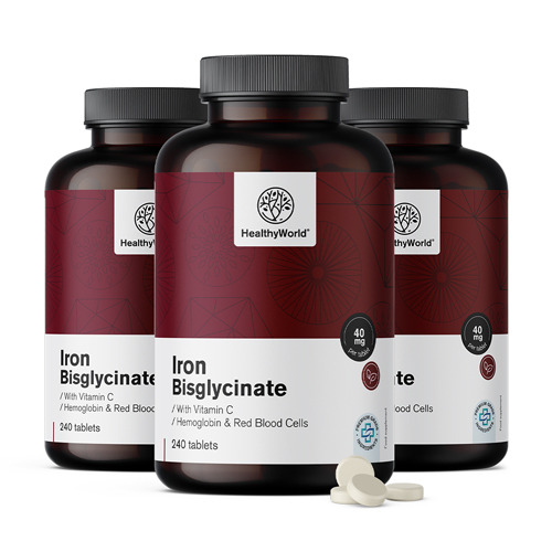3x Eisenbisglycinat 40 mg, zusammen 720 Tabletten
