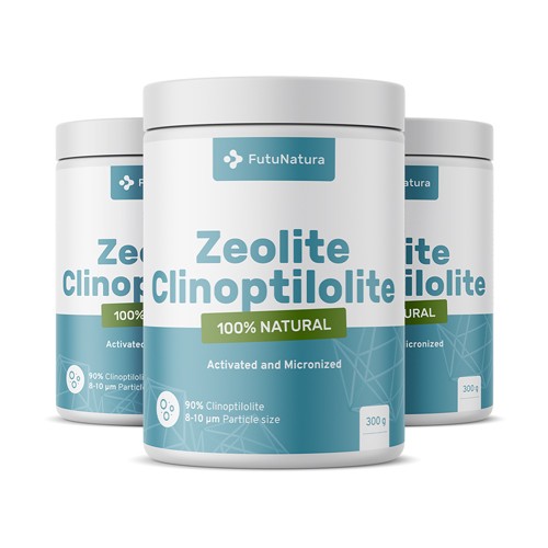 3x Zeolith Klinoptilolith, zusammen 900 g