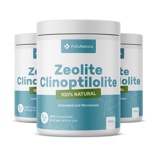 3x Zeolith Klinoptilolith, zusammen 1500 g