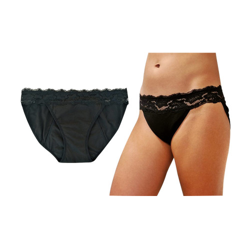 LaliPanties Menstruationsslips mit extra Absorption - schwarz, Größe 2XL, 1 Stück