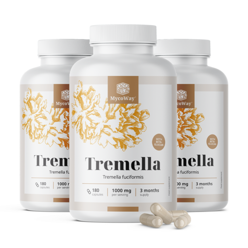 3x Tremella 1000 mg – Extrakt, zusammen 540 Kapseln